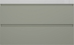 Style Line Тумба под раковину Манхэттен 100 Plus подвесная эмаль олива матовая – фотография-1
